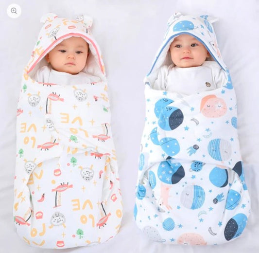 Newborn Baby Wrap Blankets Soft And Breathable Swaddle | Comfortable Sleeping Blanket For 0-1 Year Babies | Random Color