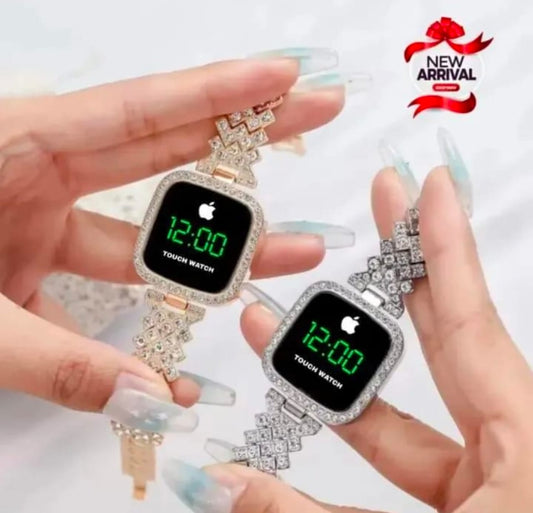 Chic Women's Digital Display Watch with Elegant Bracelet Strap | Stylish Fashion Wristwatch for Daily Wear, Parties & Casual Outfits - 1 Pc