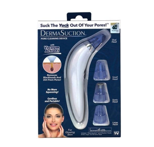 Derma suction vacuum Blackhead Remover Pore Cleaner Electric Nose Face Deep Cleaning Skin Care Machine Aspirator Point Skin Care Tool Beauty - (Imported) (Cell operated )