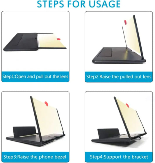 F3 Mobile Screen Amplifier | Enlarged Mobile Screen Amplifier Large Screen Eyes Protection (Random color)