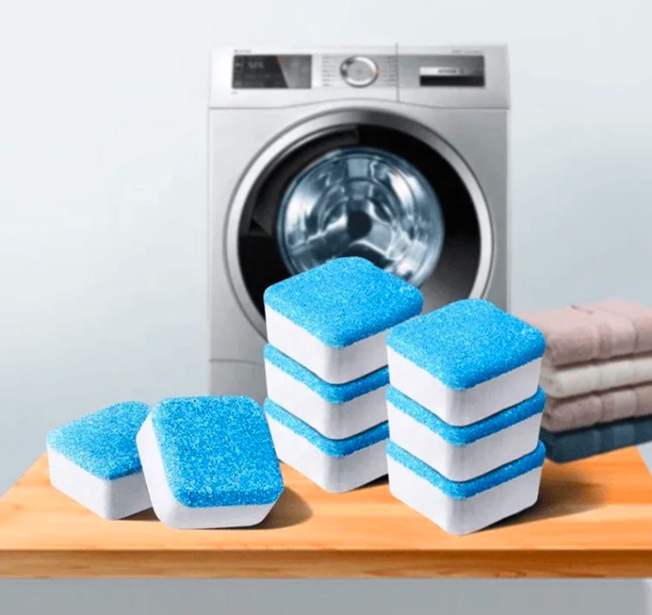 Pack of 1 Washing Machine Cleaner Tablets - 12 Tablet | Deep Cleaning & Deodorizing for Front Load, Top Load & HE Washers