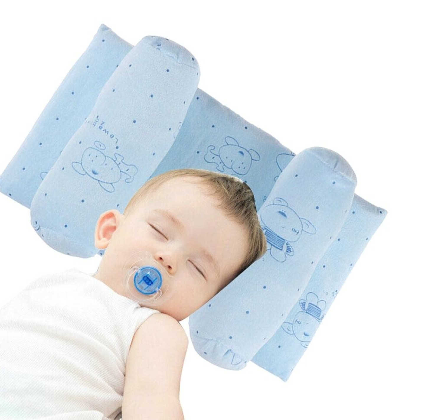 Soft Head Shaping Newborn Pillow for Flat Head Prevention,Breathable and amp,Portable Infant Cushion-Baby Head Shaping Pillow-Adjustable Newborn Baby Head Shaping Pillow(Random Colour And Design) Without Box