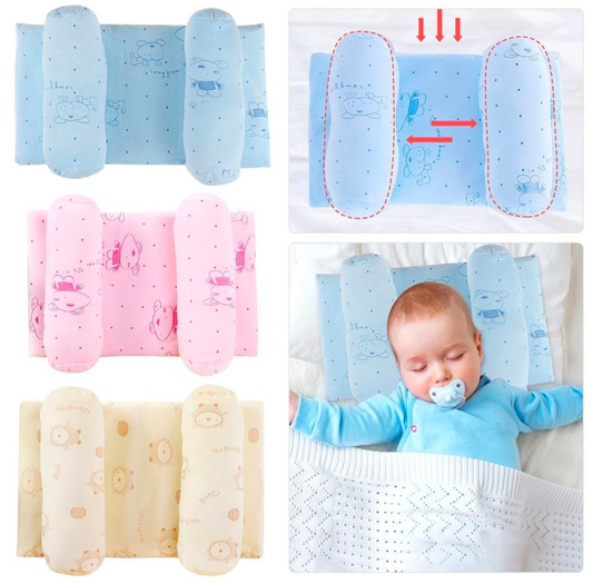 Soft Head Shaping Newborn Pillow for Flat Head Prevention,Breathable and amp,Portable Infant Cushion-Baby Head Shaping Pillow-Adjustable Newborn Baby Head Shaping Pillow(Random Colour And Design) Without Box